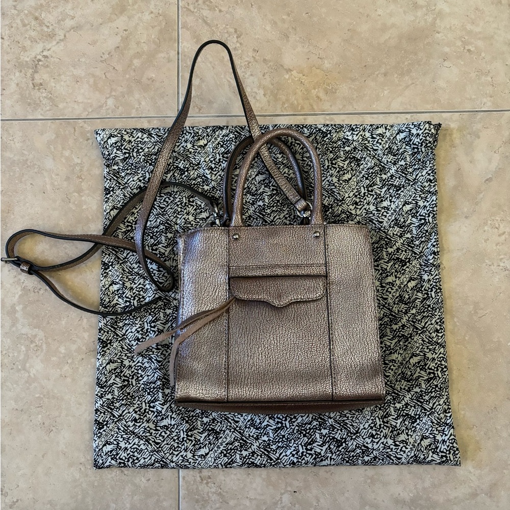 Rebecca Minkoff Metallic Rose Gold Crossbody Bag
